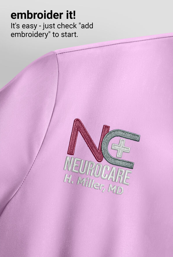 Med Couture Insight Women's 2-Pocket Flutter Sleeve V-Neck Scrub Top - Lilac - 3