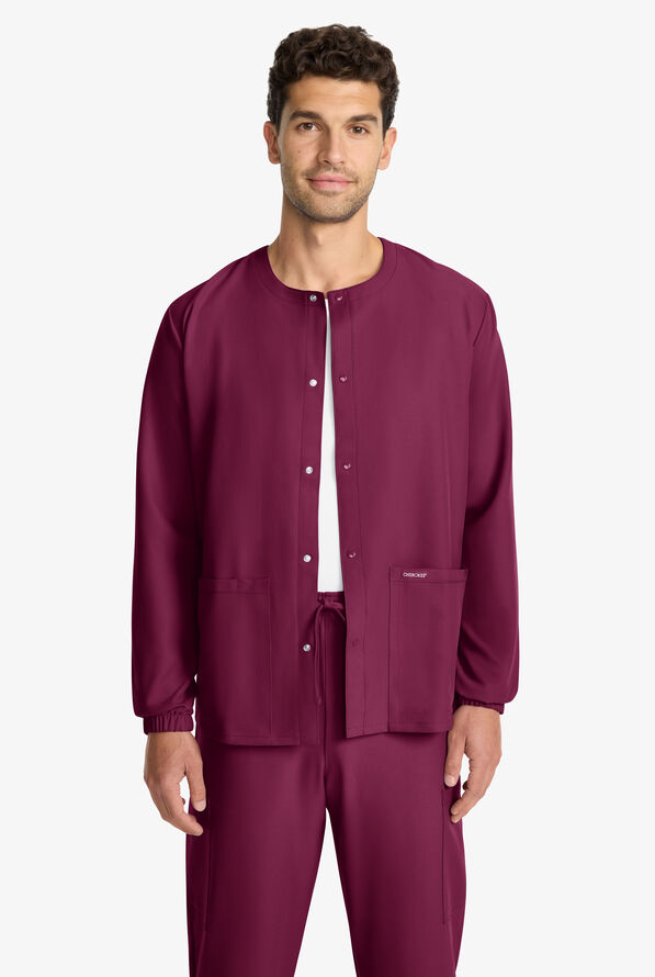 Chaqueta m&eacute;dica unisex Cherokee Workwear Originals Ultra con cremallera y 3 bolsillos - Wine - 2