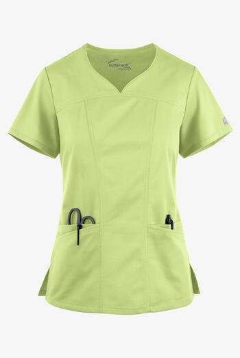 Blusa m&eacute;dica UA Butter-Soft STRETCH con escote coraz&oacute;n y 4 bolsillos para mujer