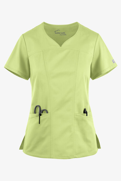 Butter-Soft STRETCH Women's 4-Pocket Sweetheart Neck Scrub Top