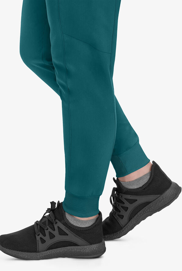 Healing Hands Purple Label Toby Women's 7-Pocket STRETCH Jogger Drawstring Scrub Pant - Caribbean Blue - 5