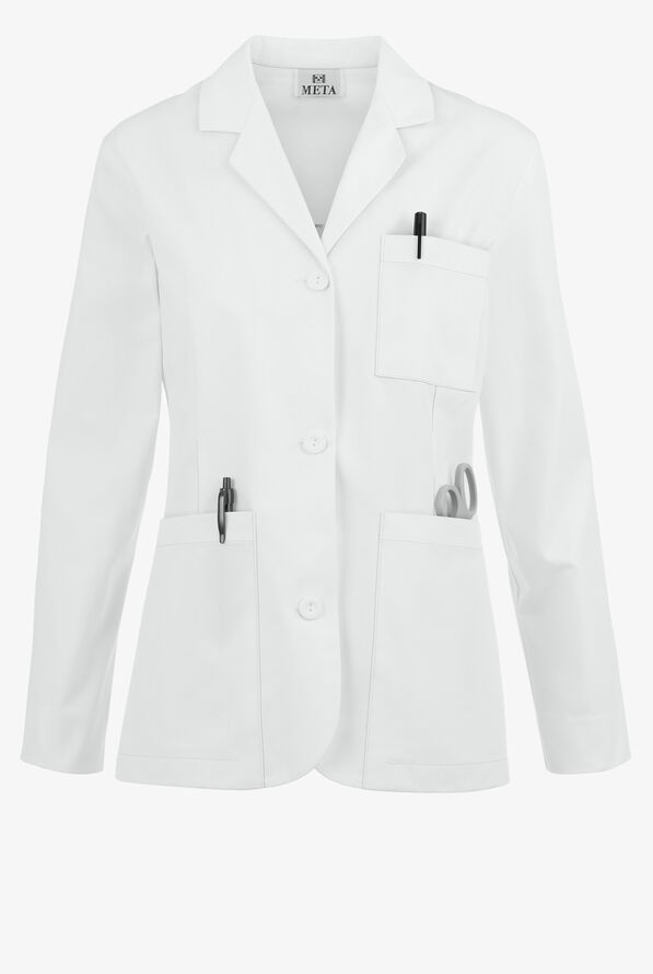 White Swan Meta Women's 28" 7-Pocket Lab Coat - White - 1
