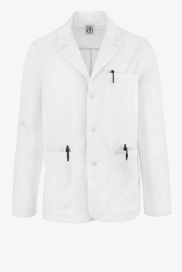 Cherokee Project Lab Men's 30" 3-Pocket Lab Coat - White - 1