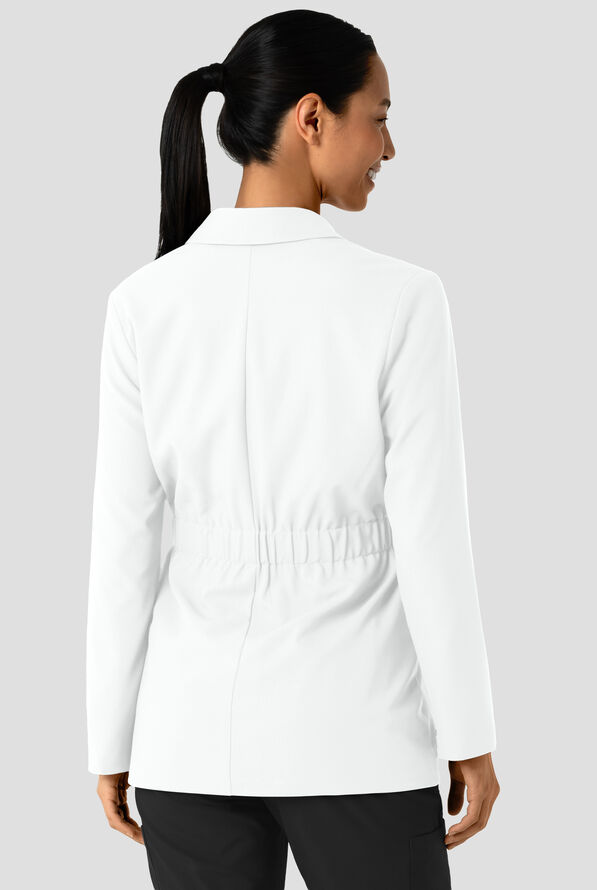 Wink Layers Women's 28 1/4"  4-Pocket Blazer Short Lab Coat - White - 4
