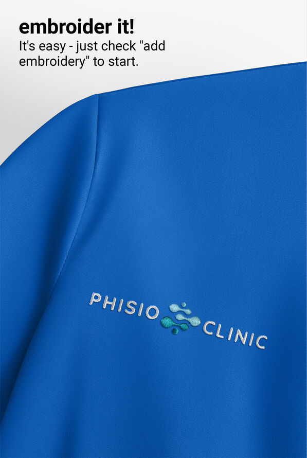 Camiseta m&eacute;dica WonderWink Layers Knit con cremallera y 1 bolsillo para mujer - Royal - 5