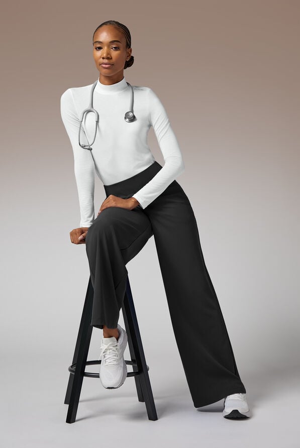 Pantal&oacute;n m&eacute;dico Hypothesis Y-Band estilo yoga con piernas anchas y 6 bolsillos para mujer - Jet Black - 4