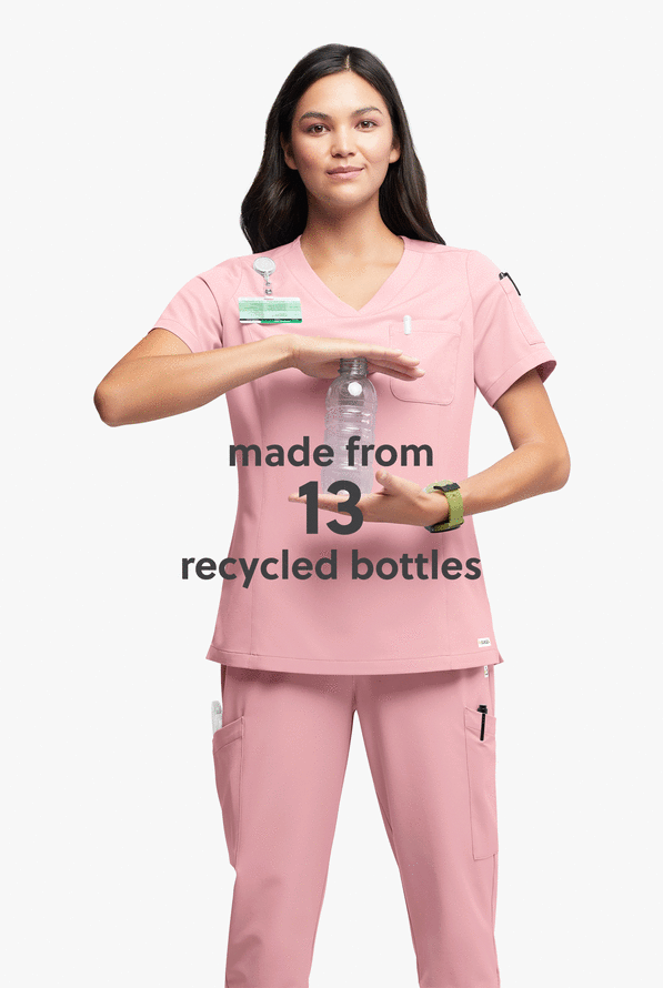 ReSurge by ButterSoft Women's 3Pocket Tuckin VNeck Scrub Top