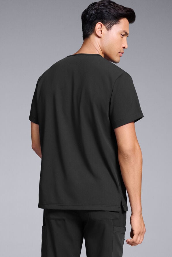 Hypothesis S-R Shift Ready Men's 4-Pocket V-Neck Scrub Top - Jet Black - 4