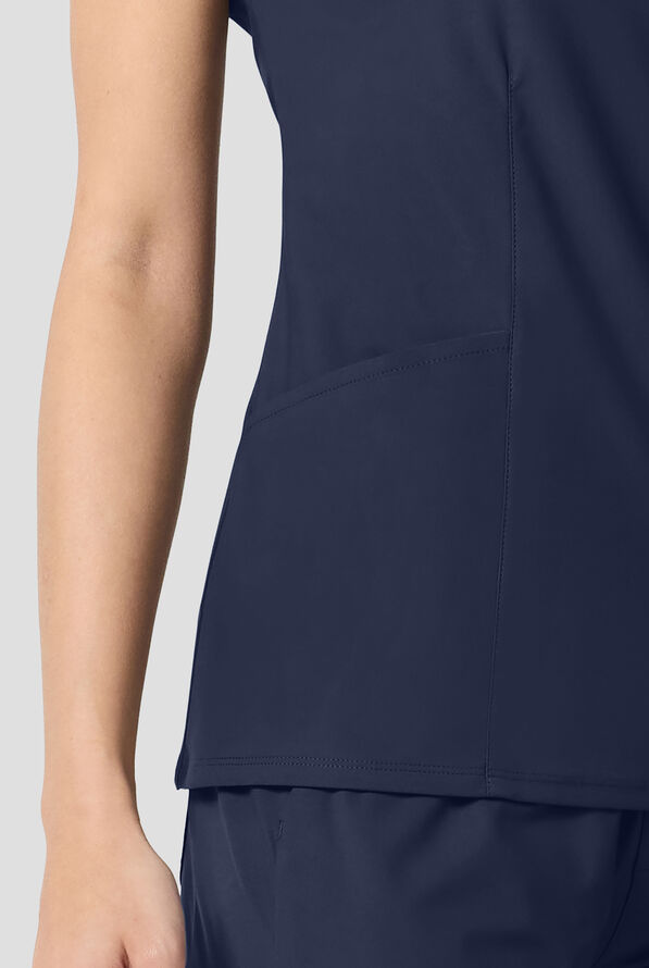 Infinity Pursuit Women's 3-Pocket STRETCH V-Neck Scrub Top - Navy - 5