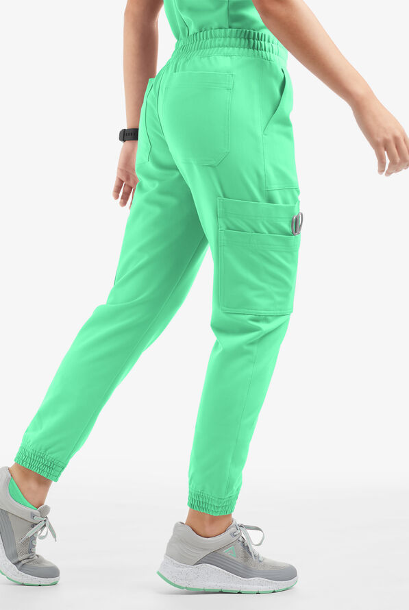 Movement by Butter-Soft Cephei Women's 11-Pocket Jogger Scrub Pants - Neo Mint - 3
