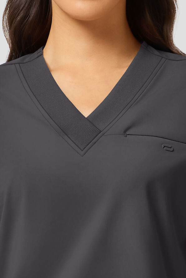 Blusa m&eacute;dica Infinity PURSUIT STRETCH con mangas dolm&aacute;n y 1 bolsillo para mujer - Pewter - 2