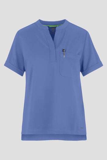 HH Works by Healing Hands Macy Women's 1-Pocket STRETCH Mandarin Collar Tuck In Scrub Top