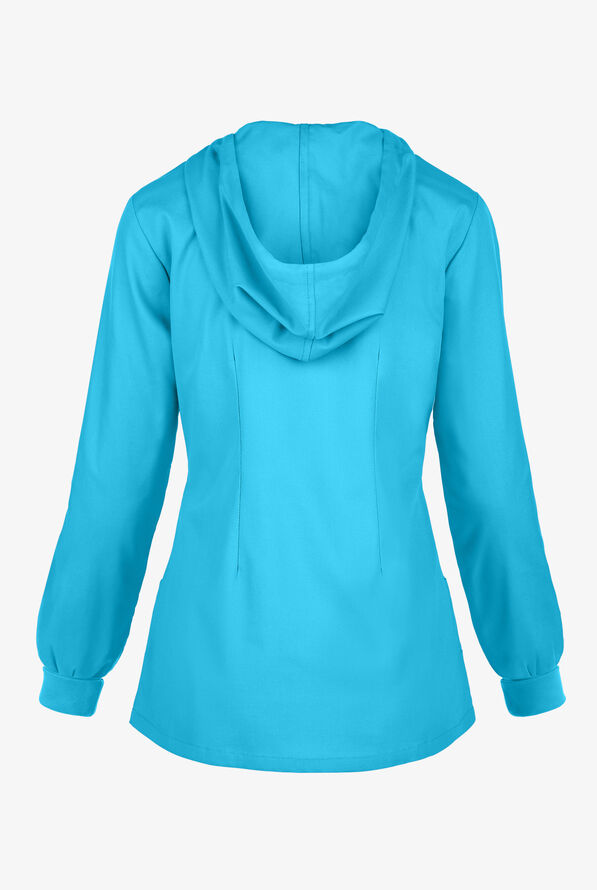 Sudadera médica Strictly Scrubs con capucha y 5 bolsillos para mujer - Turquoise - 2