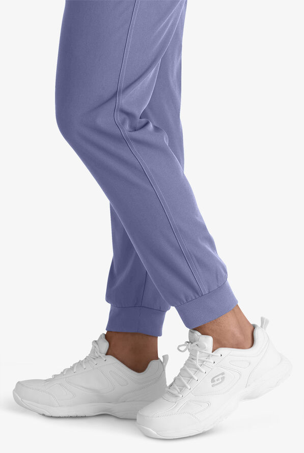 Skechers by Barco Structure Men's 3-Pocket STRETCH Cargo Jogger Scrub Pants - Short - Ceil Blue - 3