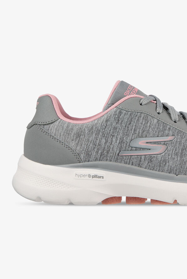 Zapatillas deportivas de enfermer&iacute;a Skechers Performance Go Walk 6 Magic Melody Grey con cordones para mujer - null - 4