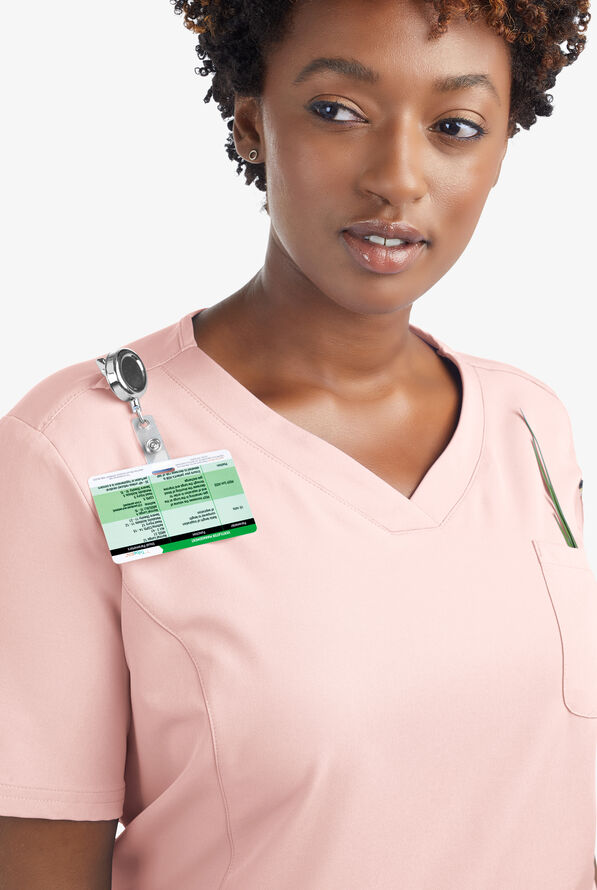 Butter-Soft Women's 3-Pocket V-Neck Tuck-In Scrub Top **Slightly IRREGULAR** - Sweet Pink - 5