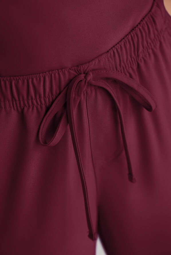 Easy STRETCH Women's 8-Pocket Scrub Set - Petite - Wine - 9