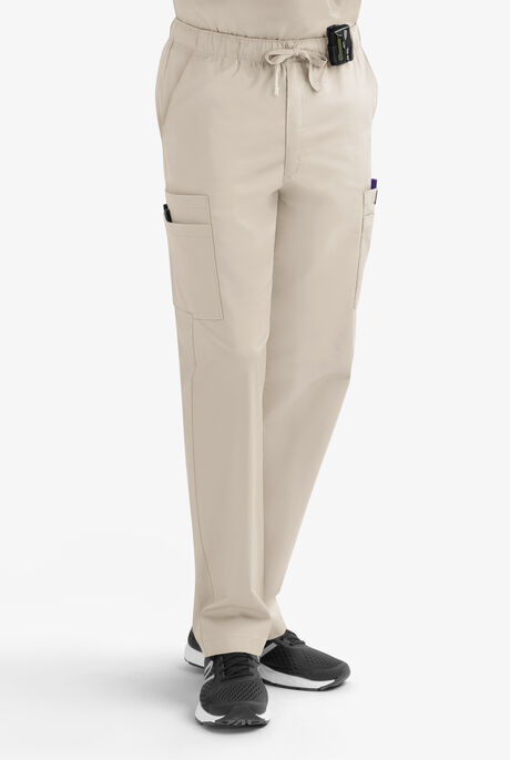 Butter-Soft STRETCH Men's 9-Pocket Zip Front Cargo Straight Leg Scrub Pants