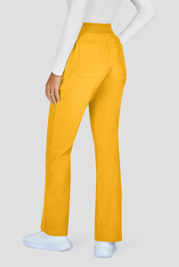 koi Basics Wrenlee Women's 6-Pocket STRETCH Bootcut Scrub Pants - Heather Mango - 4