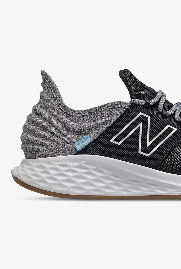 New Balance Men's Fresh Foam Roav V1 Black/Light Aluminum Athletic Lace-Up Nursing Shoes - null - 4