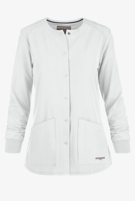 Skechers by Barco Stability Women's 2-Pocket STRETCH Warm-Up Scrub Jacket