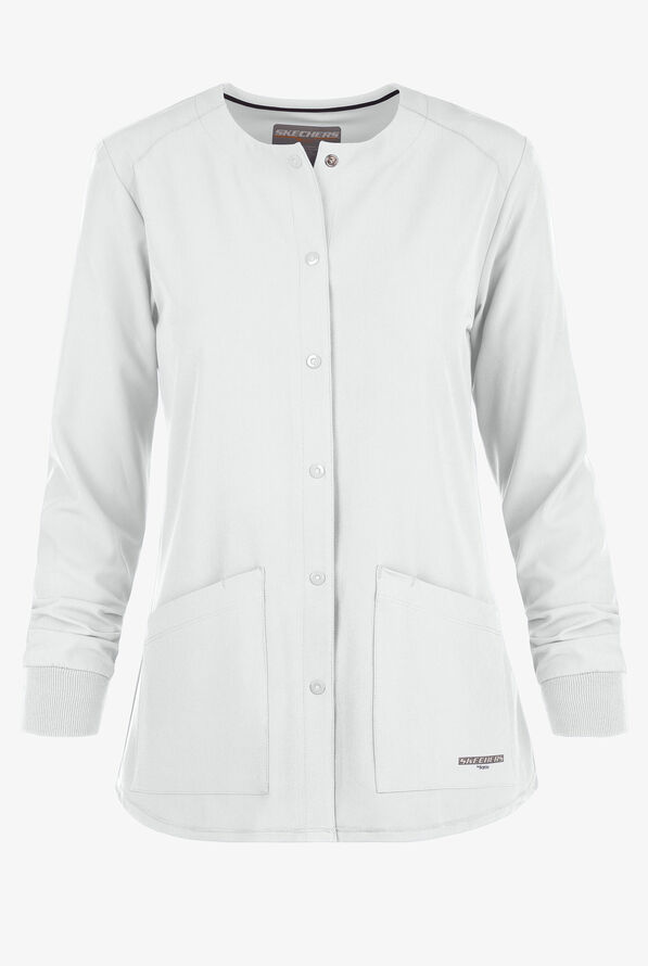 Chaqueta médica abrigada Skechers by Barco Stability STRETCH con 2 bolsillos para mujer - White - 1