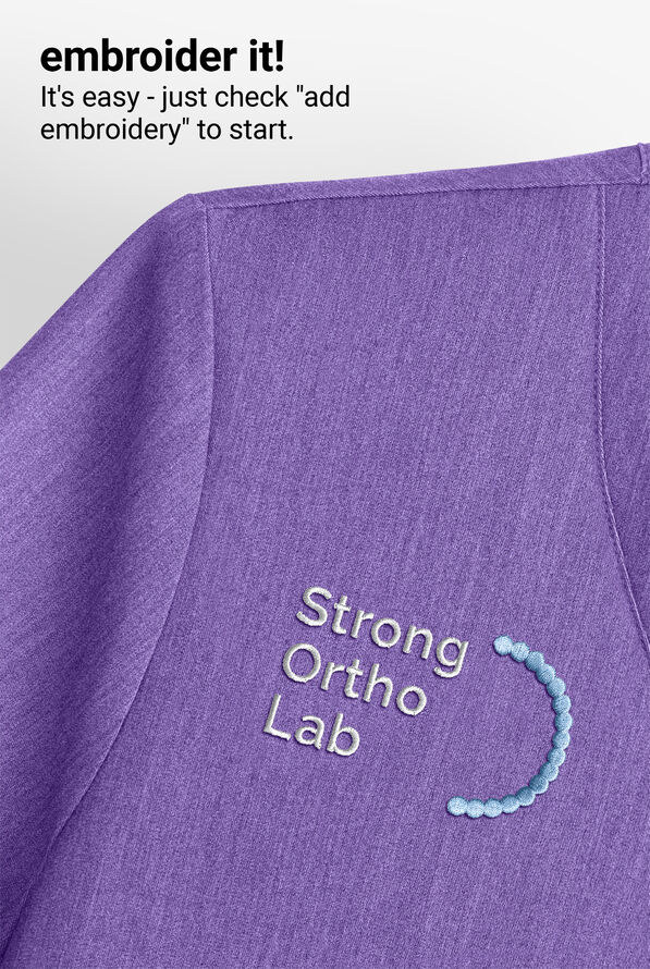 Butter-Soft STRETCH Women's 6-Pocket V-Neck Scrub Top - Sparkling Grape Heather - 9