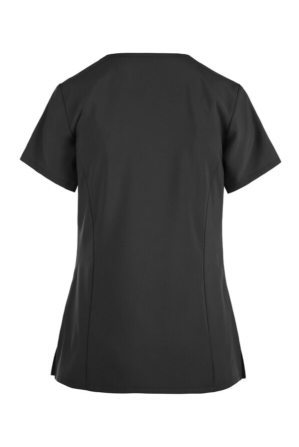 Dickies EDS Essentials Women's 2-Pocket STRETCH V-Neck Scrub Top - Black - 2