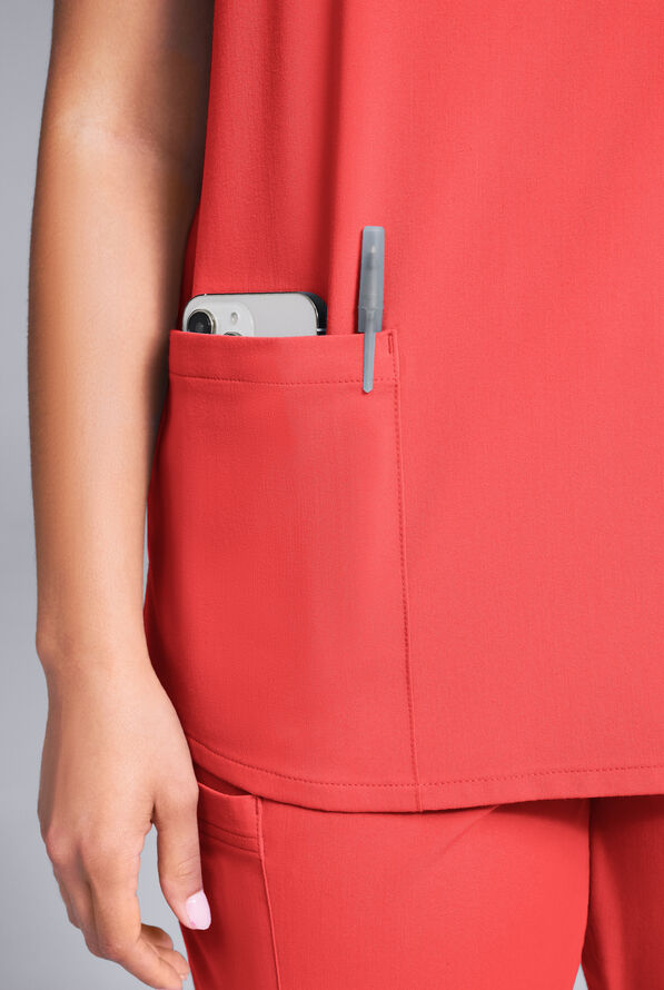 Hypothesis Women's Base 3 Pocket V-Neck Scrub Top - Radiant - 4