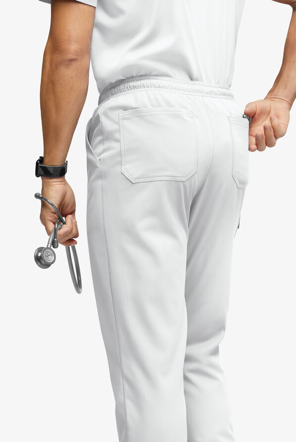 Advantage STRETCH Men's 6-Pocket Cargo Scrub Pants - Tall - White - 3