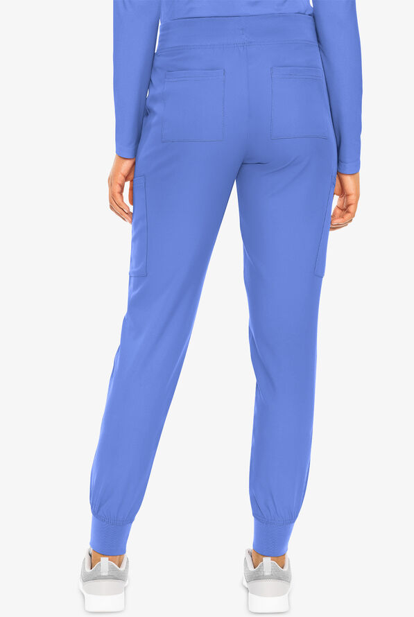 Med Couture Insight Women's 6-Pocket Cargo Jogger Scrub Pants - Ceil Blue - 4