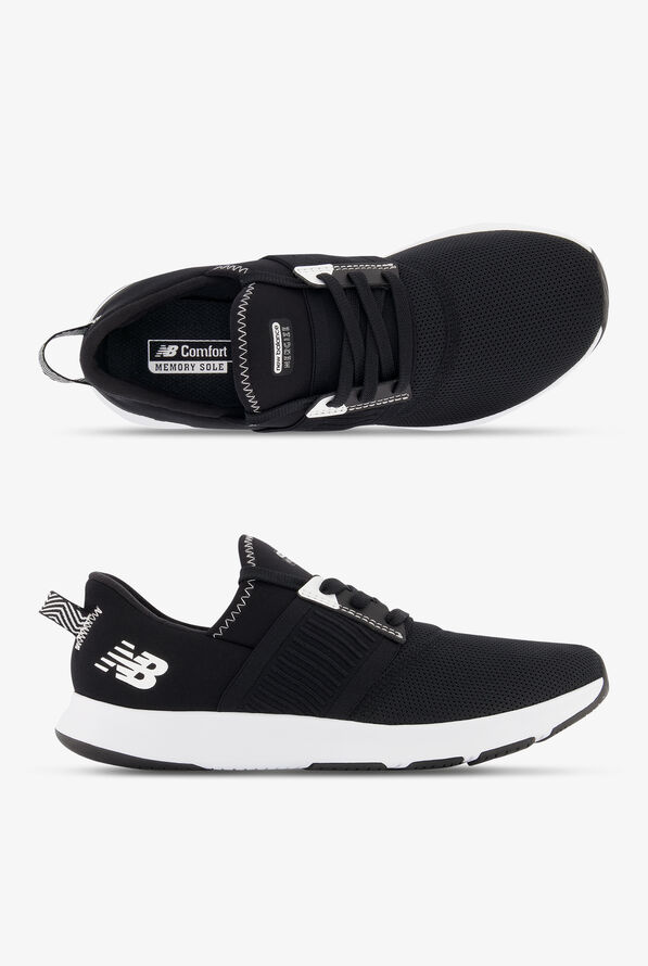 New Balance Women's DynaSoft Nergize v3 Black/White Athletic Lace Up Nursing Shoes - null - 1