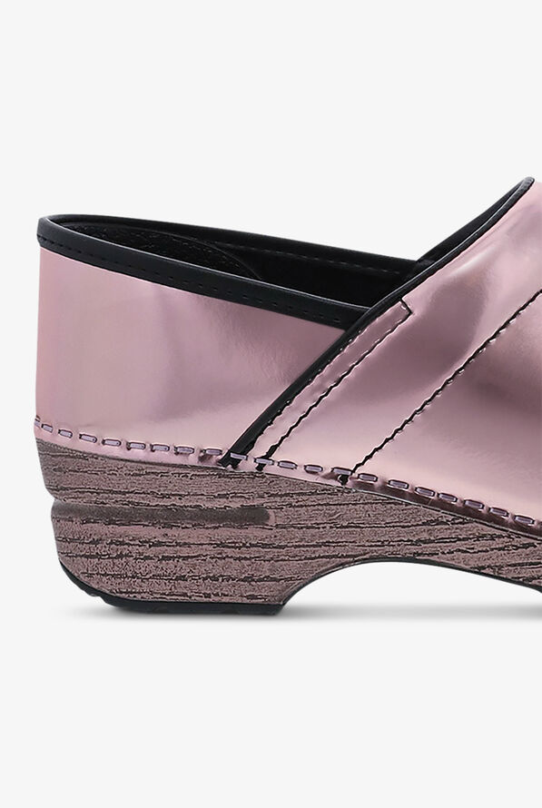 Dansko Women's Professional Rose Chrome Metallic Nursing Clogs - Rose Gold - 4