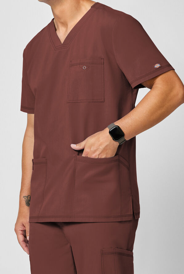 Dickies Forge Men's 3-Pocket V-Neck Scrub Top - Terrain - 2