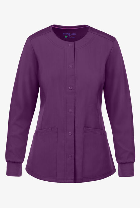 Healing Hands Purple Label Daisy Women's 4-Pocket STRETCH Scrub Jacket