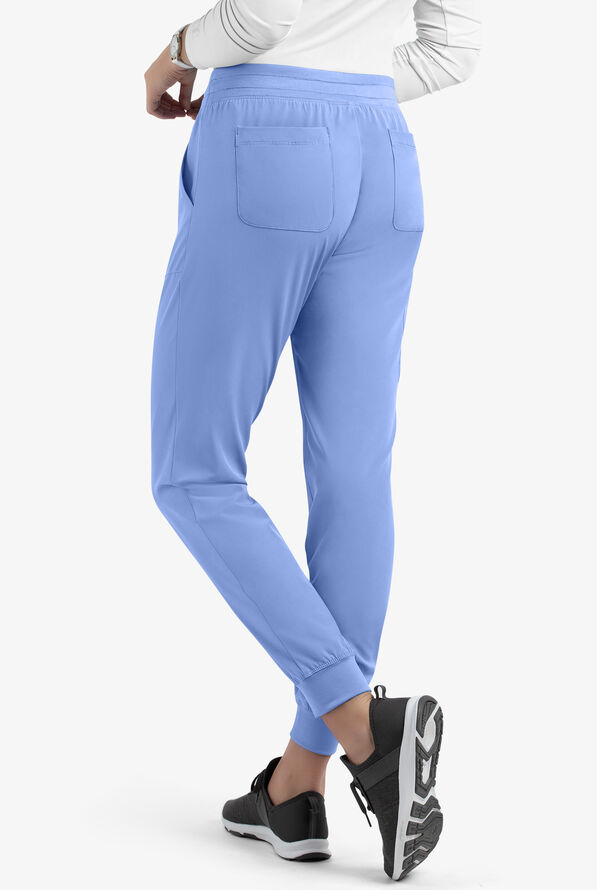 Maevn Matrix UA Exclusive Women's 5-Pocket STRETCH Jogger Scrub Pants - Petite - Ceil Blue - 2