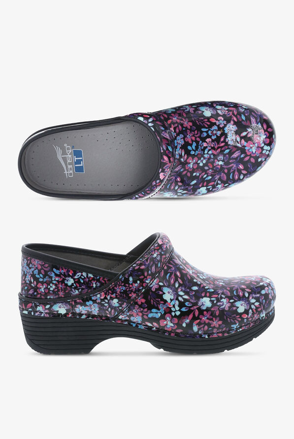 Dansko Women's LT Pro Ditsy Floral Patent Nursing Clogs, Nursing Shoes