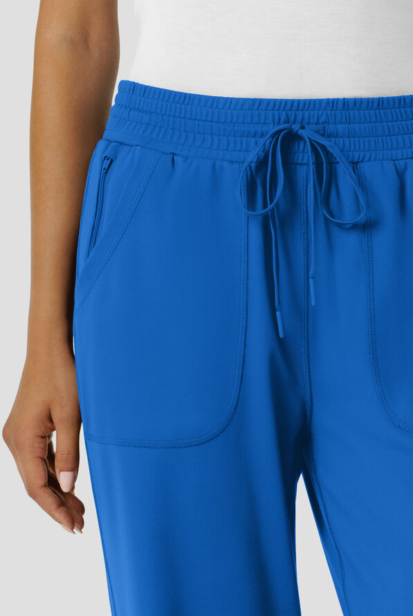 Pantalón médico Wink Renew Knit STRETCH Petite con piernas anchas y 5 bolsillos para mujer - Royal - 4