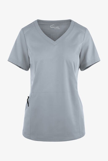 Blusa m&eacute;dica UA Butter-Soft STRETCH con detalle tejido y 3 bolsillos para mujer