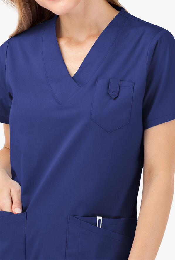 Butter-Soft STRETCH Women's 6-Pocket V-Neck Scrub Top - Galaxy - 3