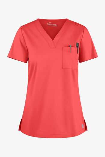 Blusa m&eacute;dica Butter-Soft STRETCH con cuello en V y 2 bolsillos para mujer