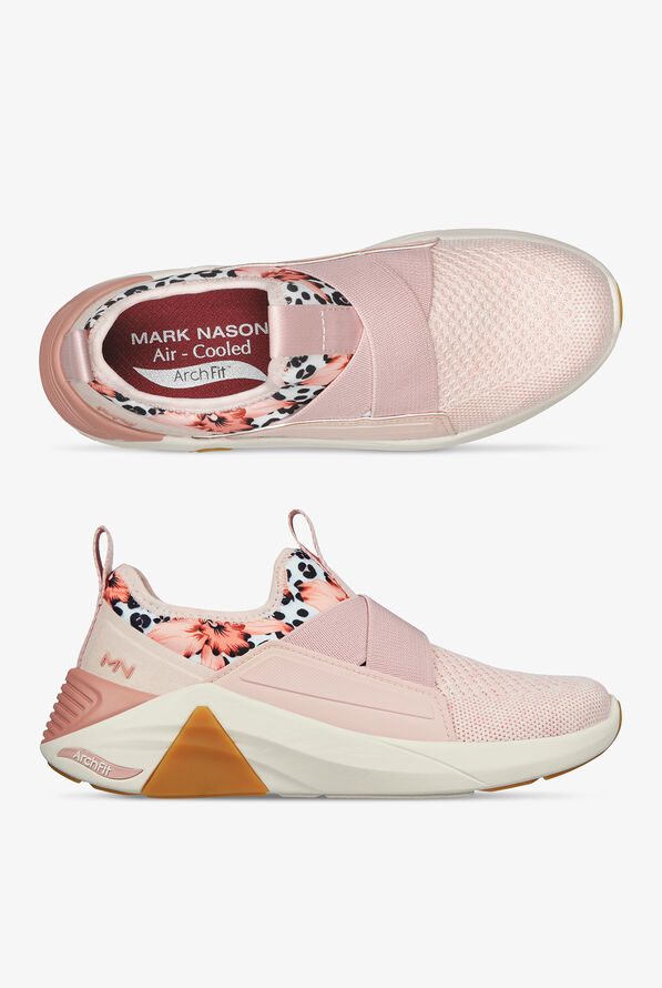 Mark Nason Women's A Linear Kenley Floral Pink Athletic Slip On Nursing Shoes - null - 1