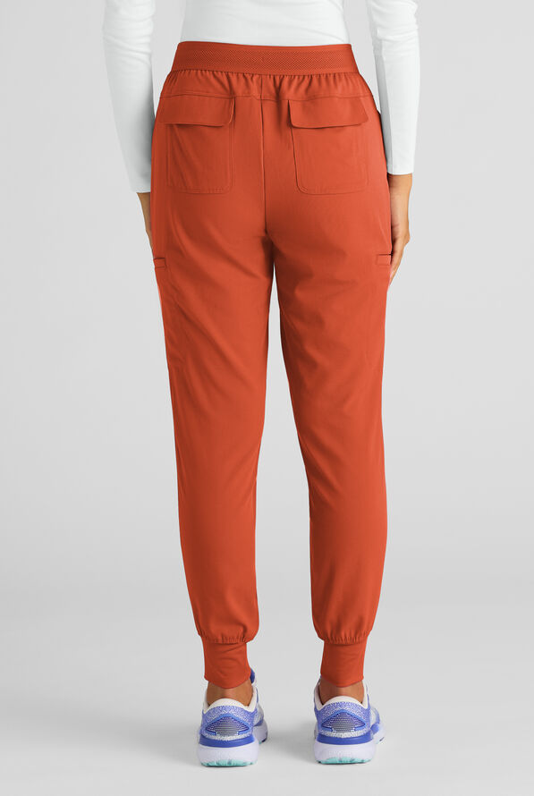 Pantalón médico Grey's Anatomy by Barco Emerge Rylee STRETCH de tiro medio estilo jogger con 6 bolsillos para mujer - Warm Sienna - 2