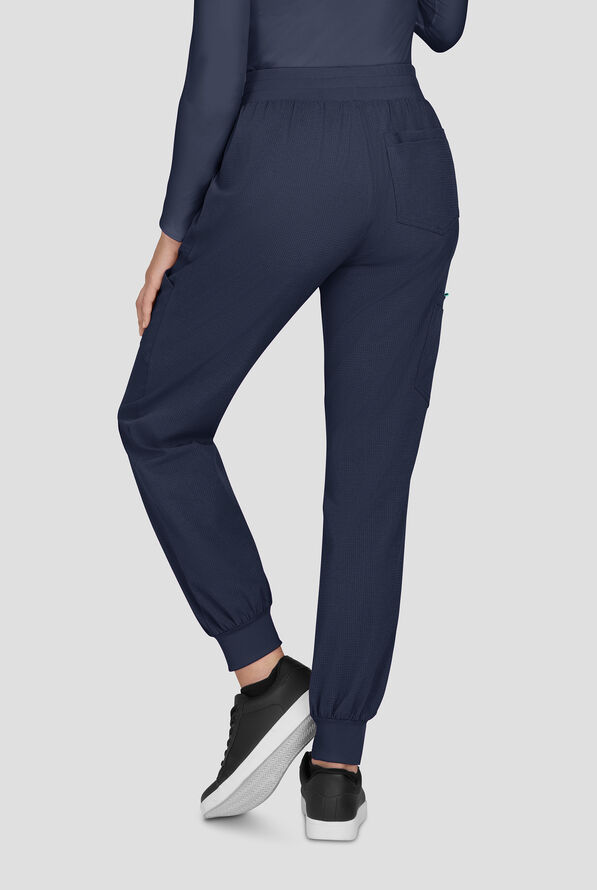 koi Solis Hettie Women's 7-Pocket STRETCH Jogger Cargo Scrub Pants - Navy - 4