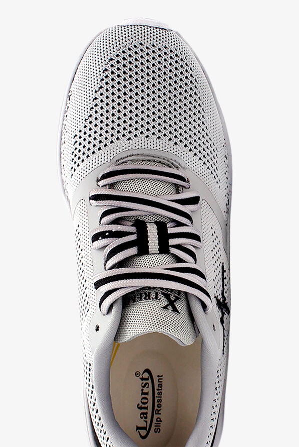 LaForst Women's Extreme Comfort Heart Beat Gray Athletic Lace Up Nursing Shoes - null - 2