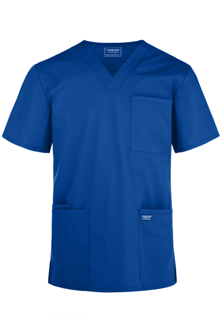 Cherokee Workwear Professionals Men's 4-Pocket STRETCH V-Neck Scrub Top