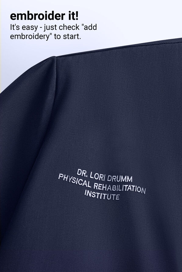 Infinity Pursuit Women's 3-Pocket STRETCH Front Zip Warm-Up Scrub Jacket - Navy - 3