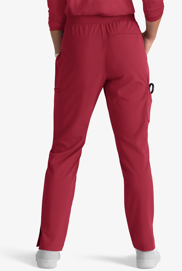 Grey's Anatomy by Barco Spandex STRETCH Serena Women's 7-Pocket Cargo Scrub Pants - Maple Red - 3