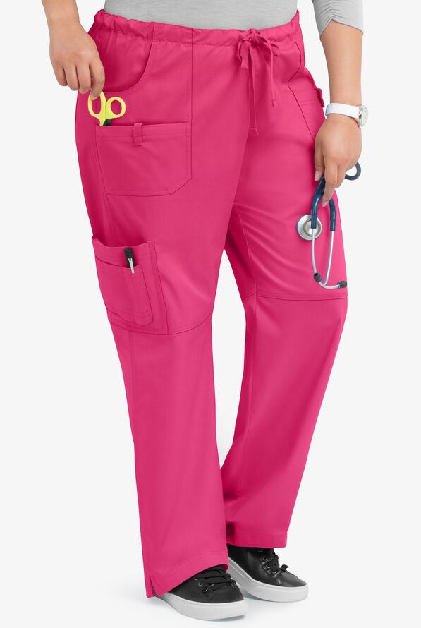 Pantal&oacute;n m&eacute;dico Butter-Soft STRETCH Tall con cord&oacute;n y 10 bolsillos para mujer - Fuchsia - 4
