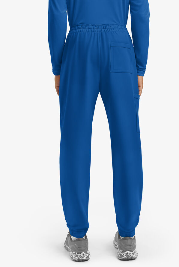Cherokee Workwear Originals Ultra Men's 4-Pocket Flat Front Cargo Jogger Scrub Pants - Royal - 2